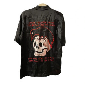 NWT ENDLESS JOY LIMITED EDITION SILK SKULL SHIRT